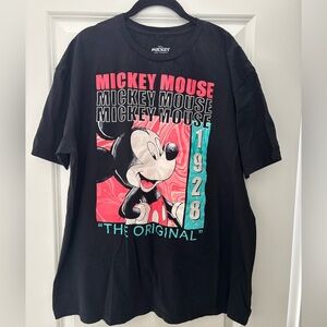 Black Mickey Mouse Graphic T-Shirt